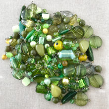 Load image into Gallery viewer, Green Acrylic Bead Dangle Mix - Assorted Shapes - Assorted Sizes - Package of 7 Ounces of Beads - The Attic Exchange