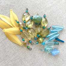 Load image into Gallery viewer, Yellow and Light Blue Acrylic Bead Dangle Mix - Assorted Shapes - Assorted Sizes - Package of 24 Pieces - The Attic Exchange