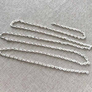 Matte Silver Plated Cable Chain - 30 inch - 30" - Matte Silver Plated - Package of 1 Chain - The Attic Exchange