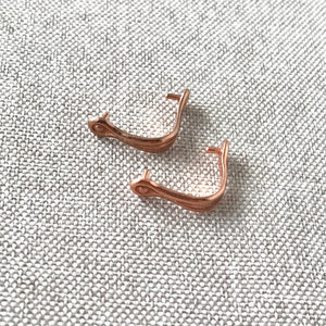 Copper Plain Prong Pinch Bail - Copper - 14mm - Package of 2 Bails - The Attic Exchange