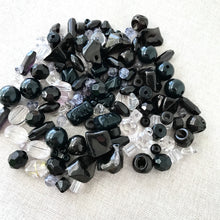 Load image into Gallery viewer, Black and Clear Acrylic Bead Mix - The Attic Exchange