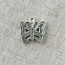 Load image into Gallery viewer, Sterling Silver Butterfly Charm - 16mm - Package of 1 Charm - The Attic Exchange