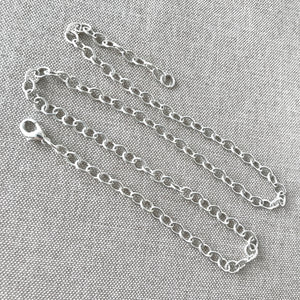 Silver Plated Large Link Cable Chain Necklace - Lobster Claw Clasp - 18 inch - 18" - Silver Plated - Package of 1 Necklace Chain - The Attic Exchange