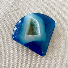 Load image into Gallery viewer, Blue Sapphire Dyed Druzy Pendant - Dyed Semi Precious Stone - 48mm - Top Drilled - 1 Pendant - The Attic Exchange