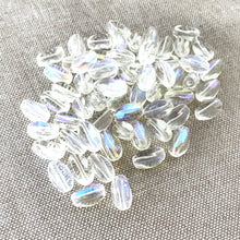 Load image into Gallery viewer, Crystal AB Clear Glass Twist Beads - 6mm x 10mm - Glass Twist - Package of 64 Beads - The Attic Exchange
