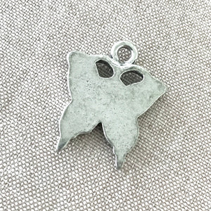 Antiqued Silver Butterfly Charms - 30mm - Heavy - Flat Back - Package of 5 - The Attic Exchange
