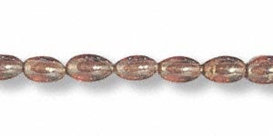 Rootbeer Glass Oval Beads - Pack of 2 - 16 inch strands - Translucent Glass - The Attic Exchange