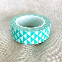 Load image into Gallery viewer, Mint Triangle - Washi Tape - Paper Tape - Deco Tape - Decorative Tape - 1 Roll - 10m Long - 15mm wide - The Attic Exchange