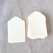 Load image into Gallery viewer, Handmade Ivory Tags - Ivory Manilla Vanilla Solid Color Tags - 2.25 x 1.5 - Package of 30 Tags - The Attic Exchange