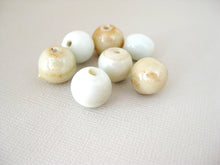 Load image into Gallery viewer, 12mm Washed Ashore Sand India Glass Beads - Pack of 7 Beads - The Attic Exchange