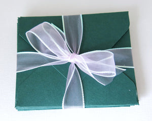 Forest Green Envelope Set for Gift Cards - Fits 2.75x3.25 Cards - Stationery - The Attic Exchange