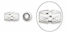 Load image into Gallery viewer, Swirl Diamond Cut Silver Plated Cylinder Beads Oval - Spacer Beads Metal Beads - The Attic Exchange