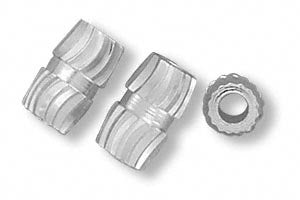 Swirl Diamond Cut Silver Plated Cylinder Beads Oval - Spacer Beads Metal Beads - The Attic Exchange