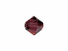 Load image into Gallery viewer, 5mm Burgundy Swarovski Bicone Crystals - Burgundy - Package of 20 - The Attic Exchange