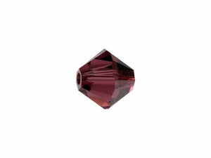 5mm Burgundy Swarovski Bicone Crystals - Burgundy - Package of 20 - The Attic Exchange