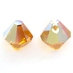 6mm Topaz AB Swarovski Bicone Drop Crystals - Topaz AB Brown - Top Drilled - Package of 5 - The Attic Exchange