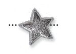 Pewter Stars - 13mm Silver Pewter Stars Beads - Package of 40 beads - The Attic Exchange