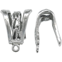 Load image into Gallery viewer, Sterling Silver Open Filigree Bail - 13mm x 11mm - Pack of 20 - The Attic Exchange