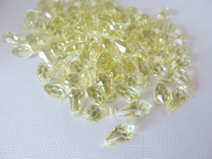 15mm Jonquil Swarovski Teardrop Drop Crystals - Jonquil Yellow - Top Drilled - Package of 97 - The Attic Exchange