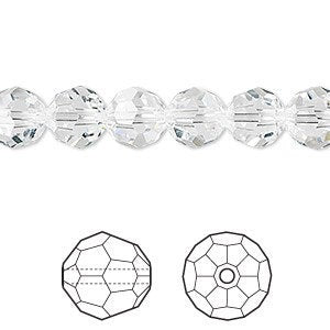 8mm Crystal Clear Swarovski Round Crystals - Crystal Clear - Package of 79 - The Attic Exchange