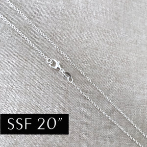 20" - 925 Sterling Silver Filled Necklace Chain - Dainty Fine - 20" - 20 Inch - Lobster Claw Clasp - .925 Stamped - Cable Chain - The Attic Exchange