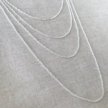 Load image into Gallery viewer, 20&quot; - 925 Sterling Silver Filled Necklace Chain - Dainty Fine - 20&quot; - 20 Inch - Lobster Claw Clasp - .925 Stamped - Cable Chain - The Attic Exchange
