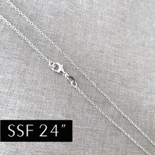 Load image into Gallery viewer, 24&quot; - 925 Sterling Silver Filled Necklace Chain - Dainty Fine - 24&quot; - 24 Inch - Lobster Claw Clasp - .925 Stamped - Cable Chain - The Attic Exchange